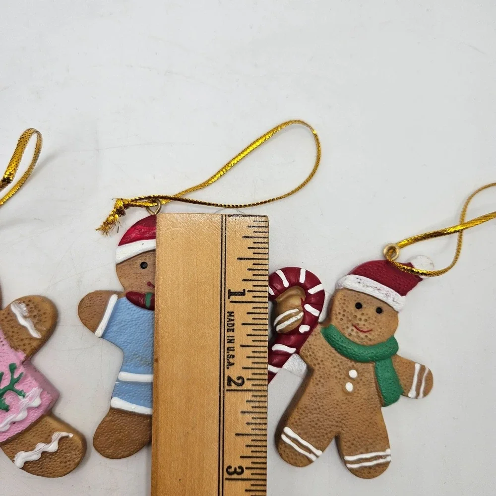 Gingerbread Christmas Ornaments Set of 3 Cookie Tree Decor